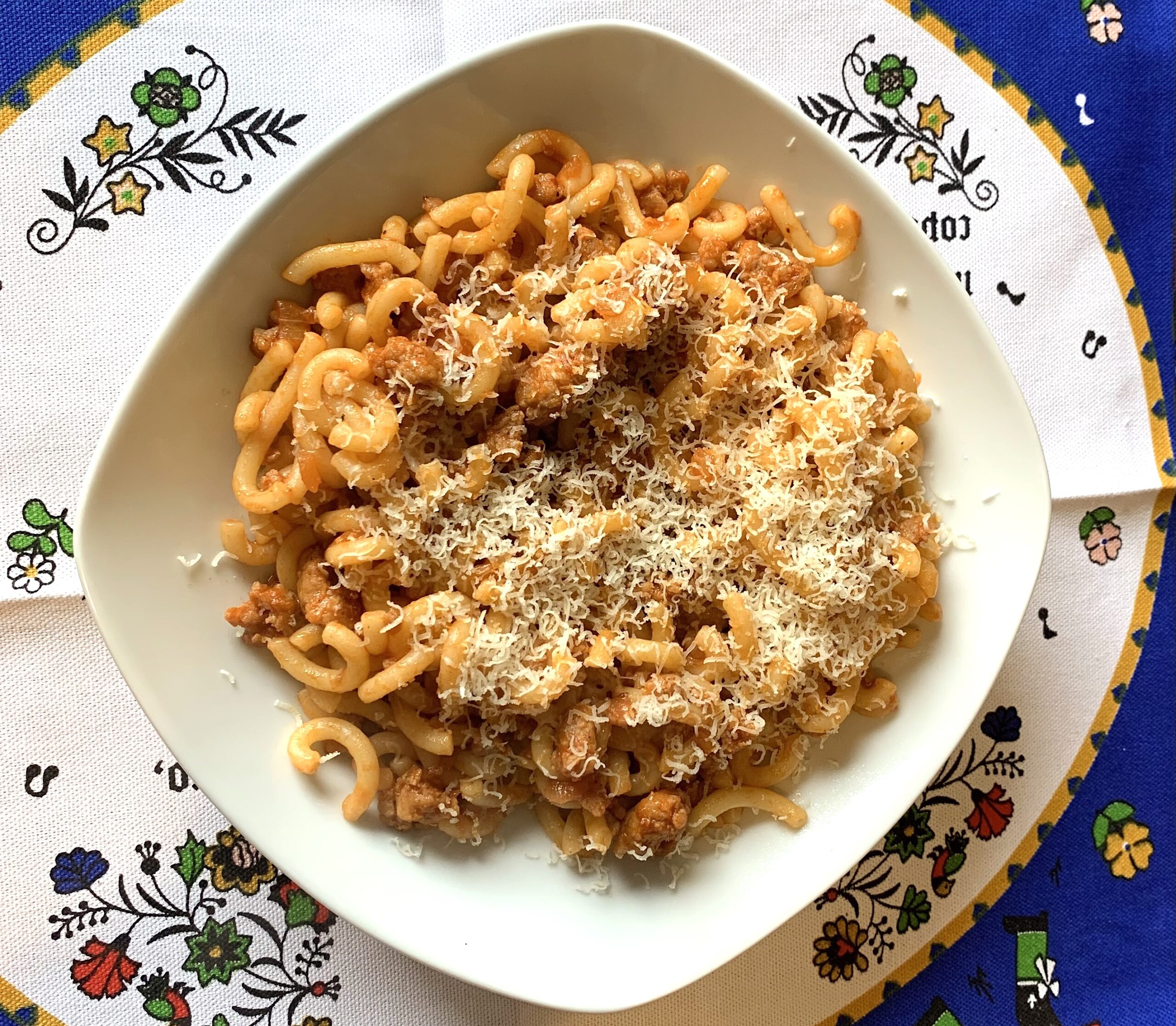 Pasta Gramigna with Sausage