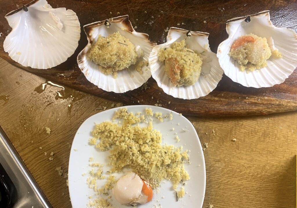 Breading Scallops