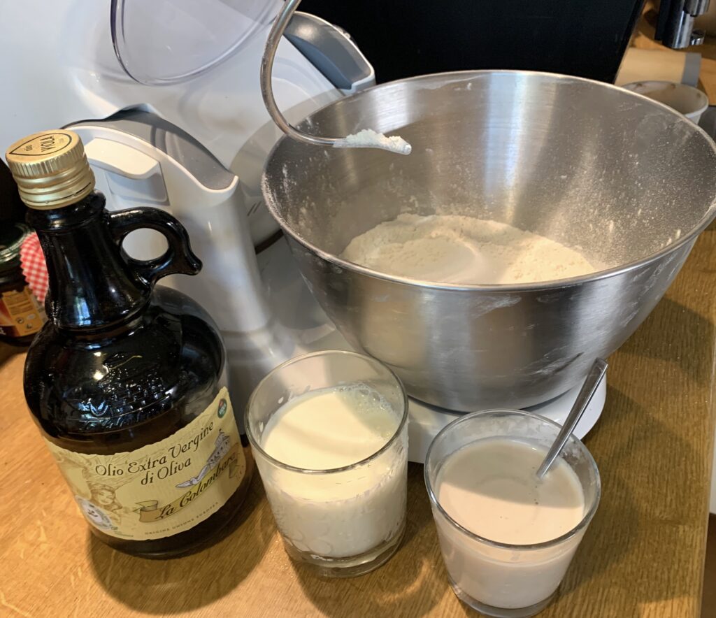 Ingredients for braid bread