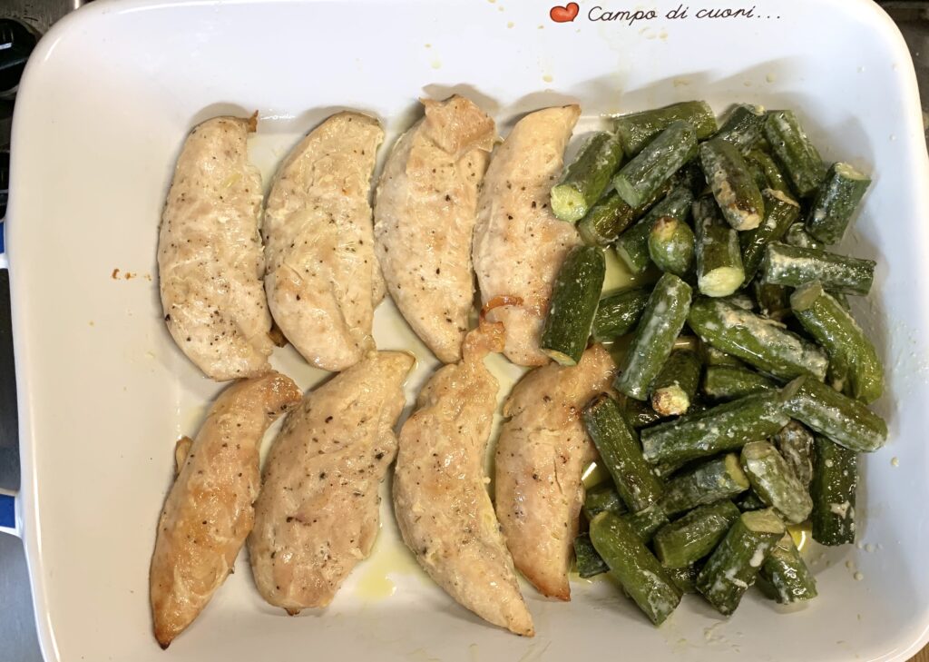 courgettes and chicken breast cooked