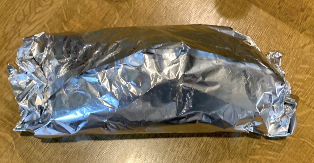 meatloaf wrapped in a aluminum foil