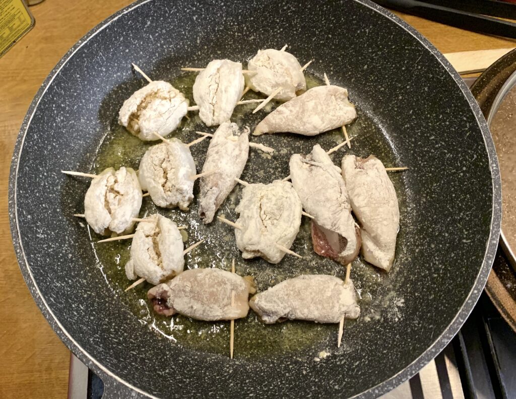 cook squid+cuttlefish medium/high heat