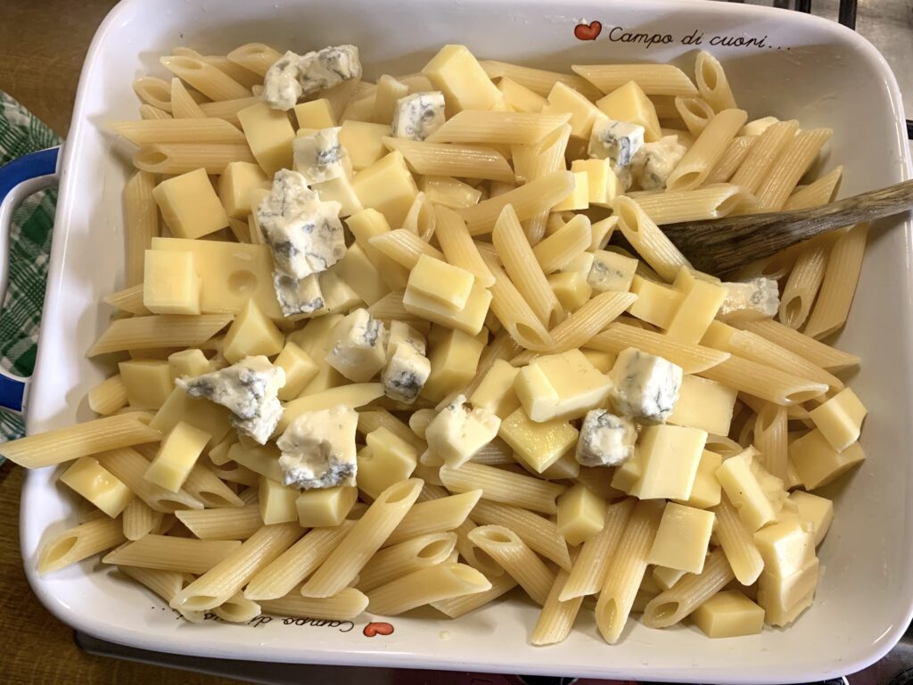 mix cheese+pasta