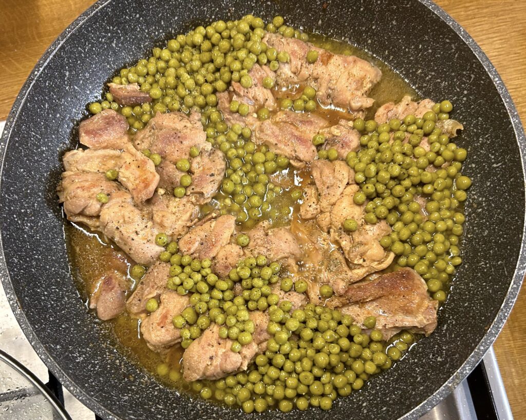 Chicken and peas