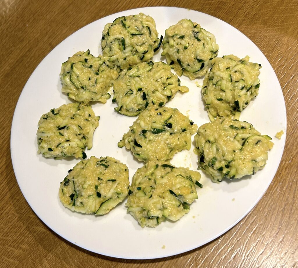 Courgettes in a plate