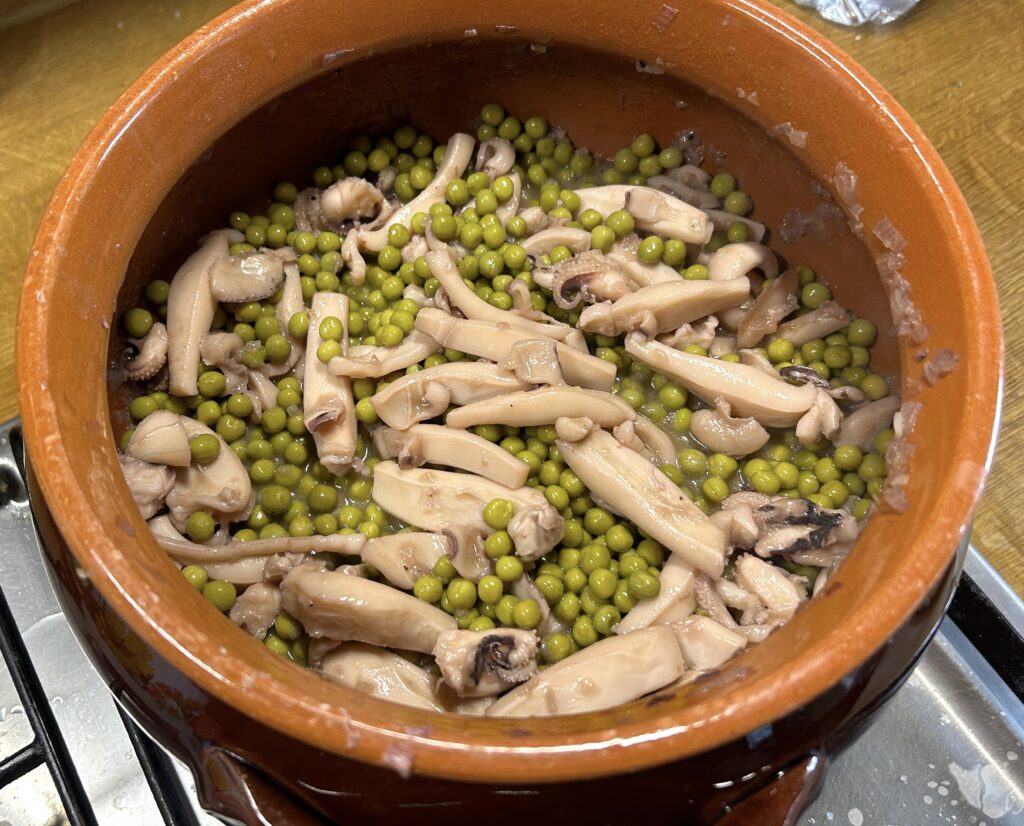 Cuttlefish + peas