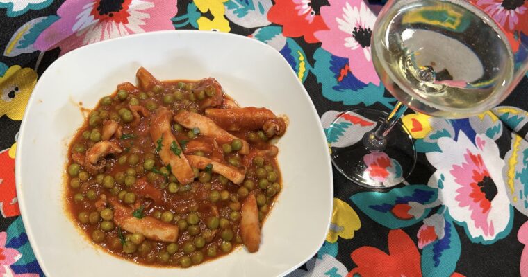 Cuttlefish with Peas