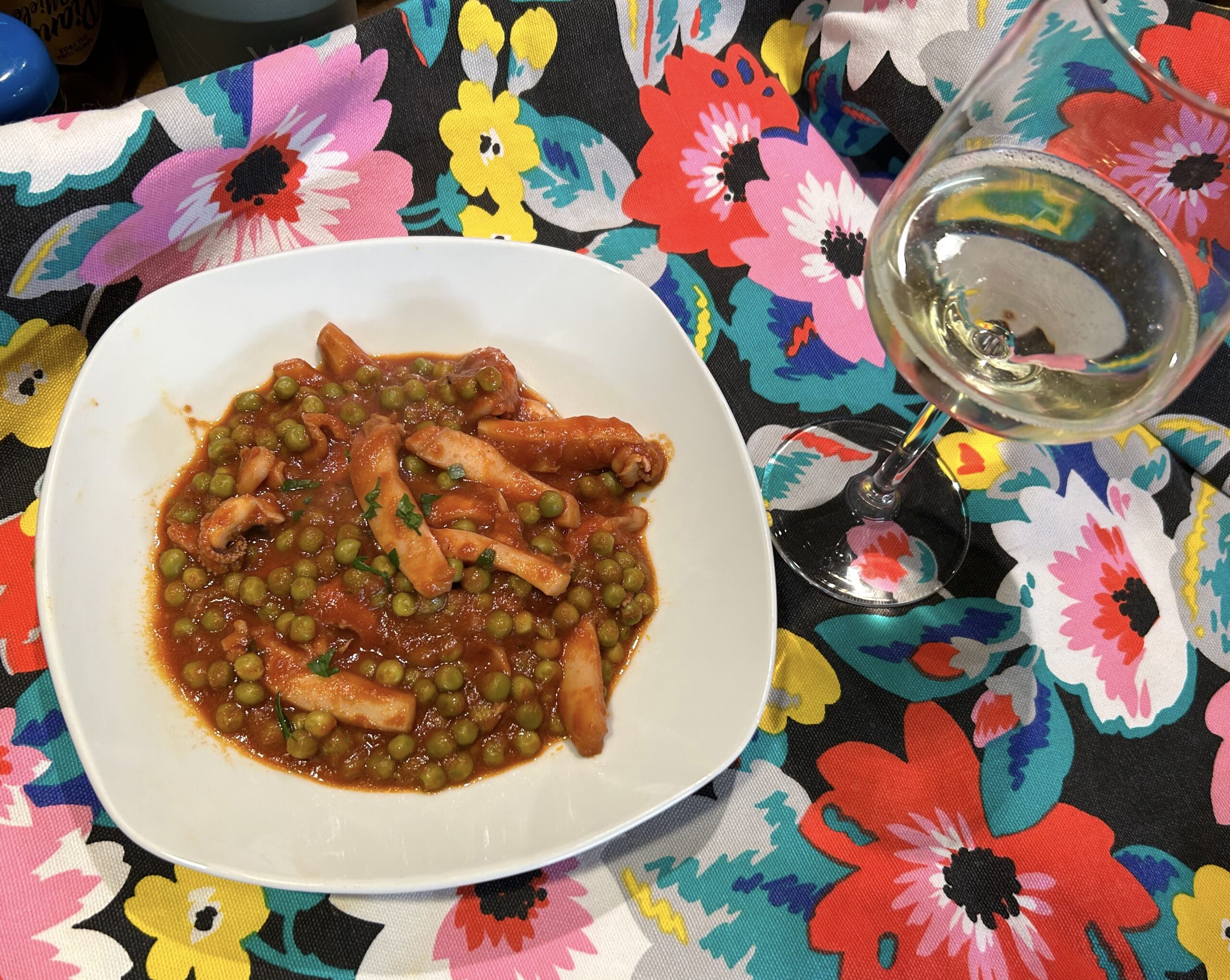 Cuttlefish with Peas