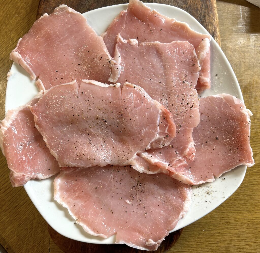 7 slices of pork loin