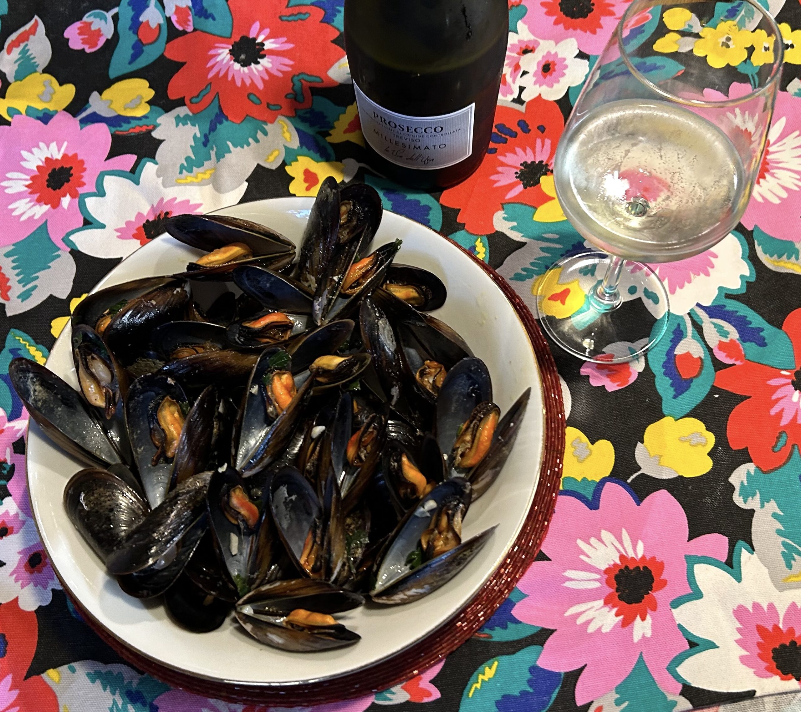 Mussels in white