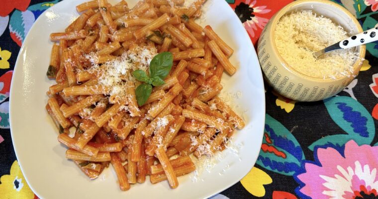 Pasta with basil