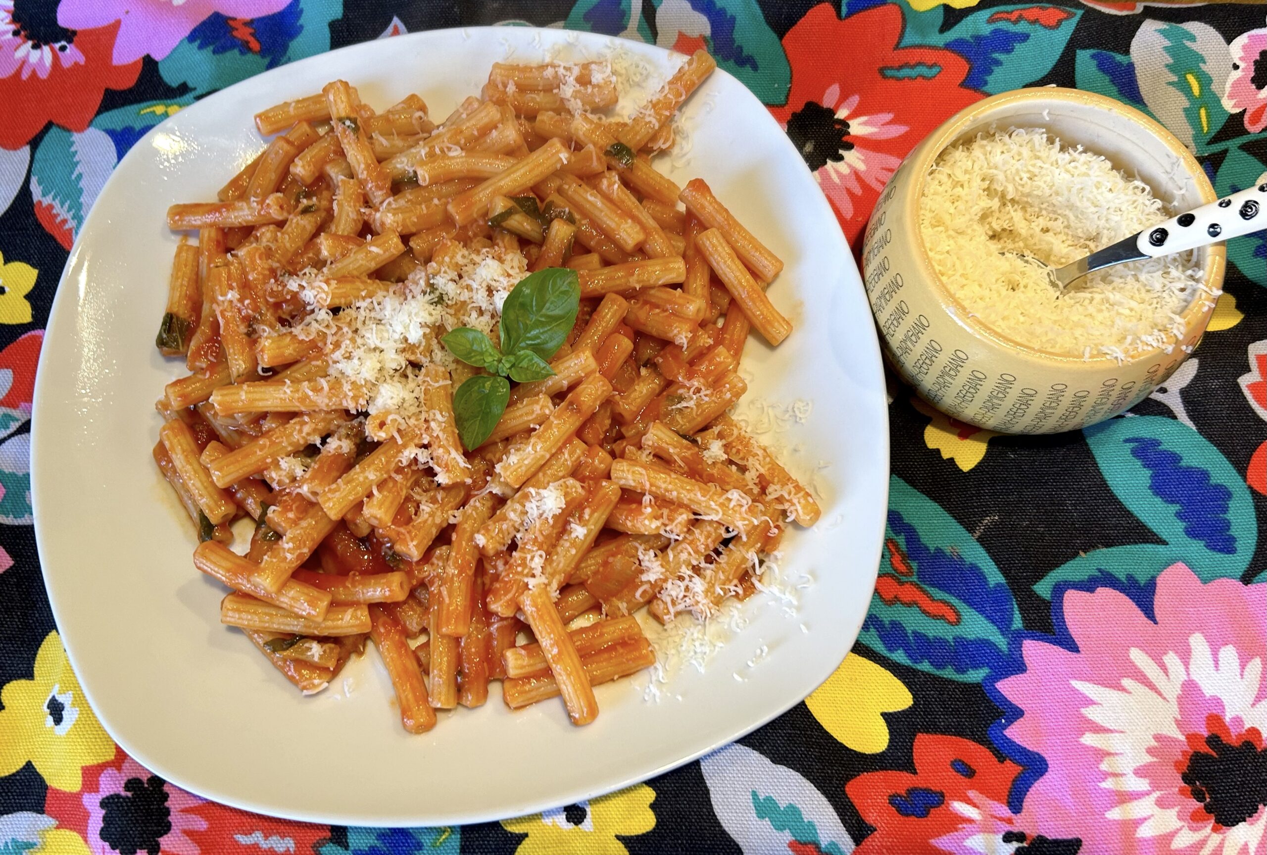 Pasta with basil