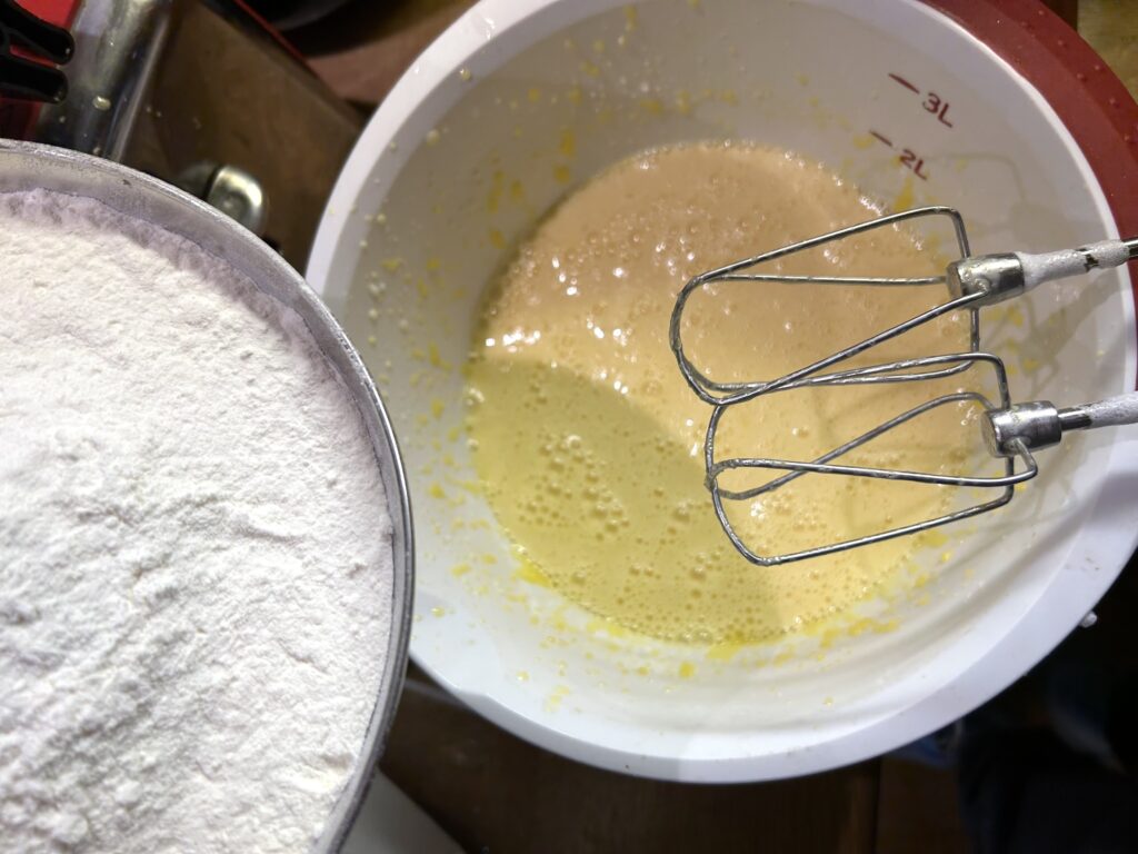 yolks oil milk and flour