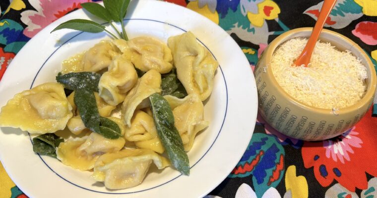 Cappellacci of pumpkin with butter and sage