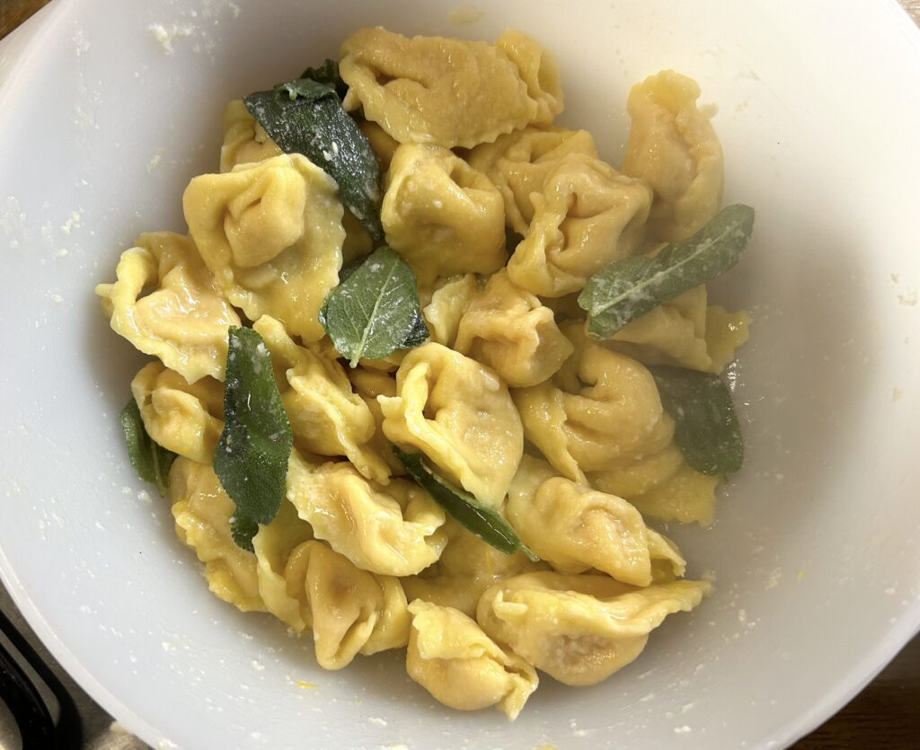 cappellacci with the sage and butter