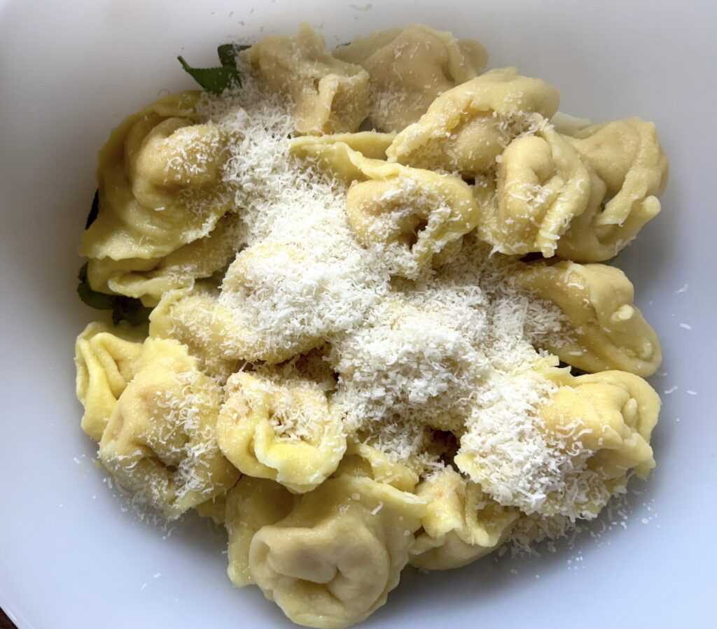 cappellacci with the sage and butter and parmesan