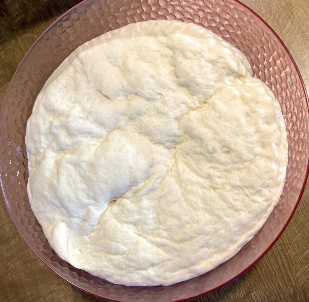 dough of tigelle risen enough