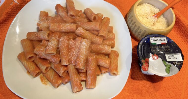 Pasta with buffalo ricotta