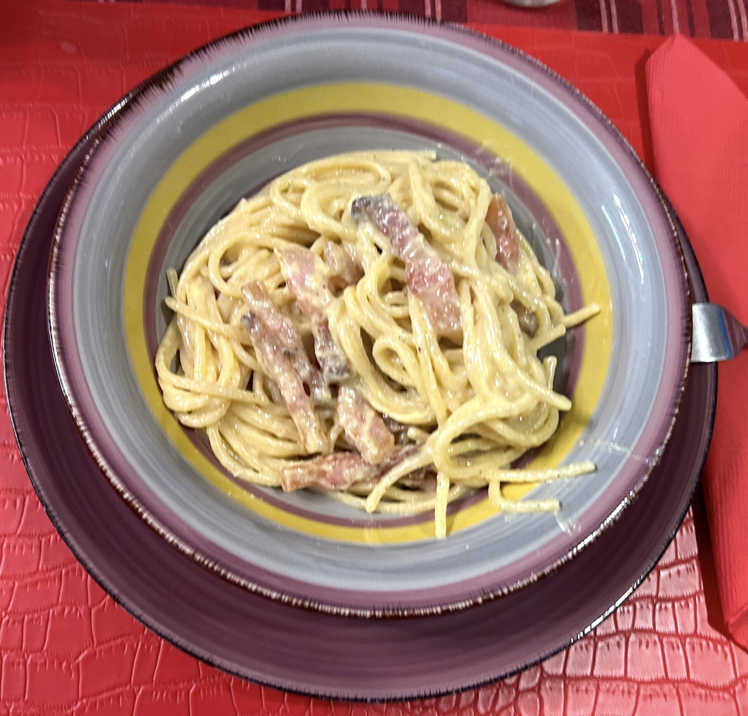 The real Carbonara pasta (made in Roma)