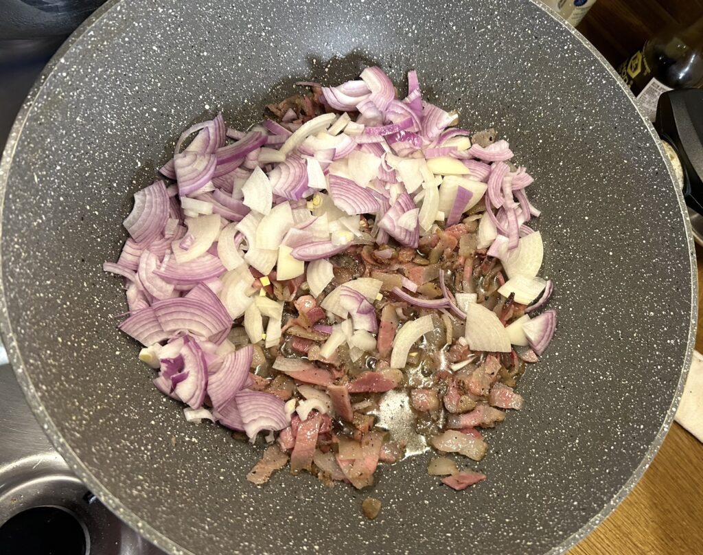 add the onions cut into large pieces