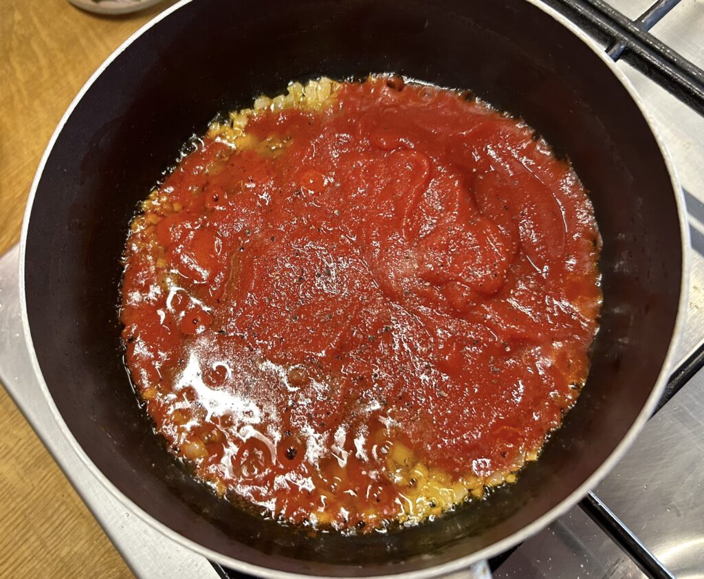 onion and tomato puree