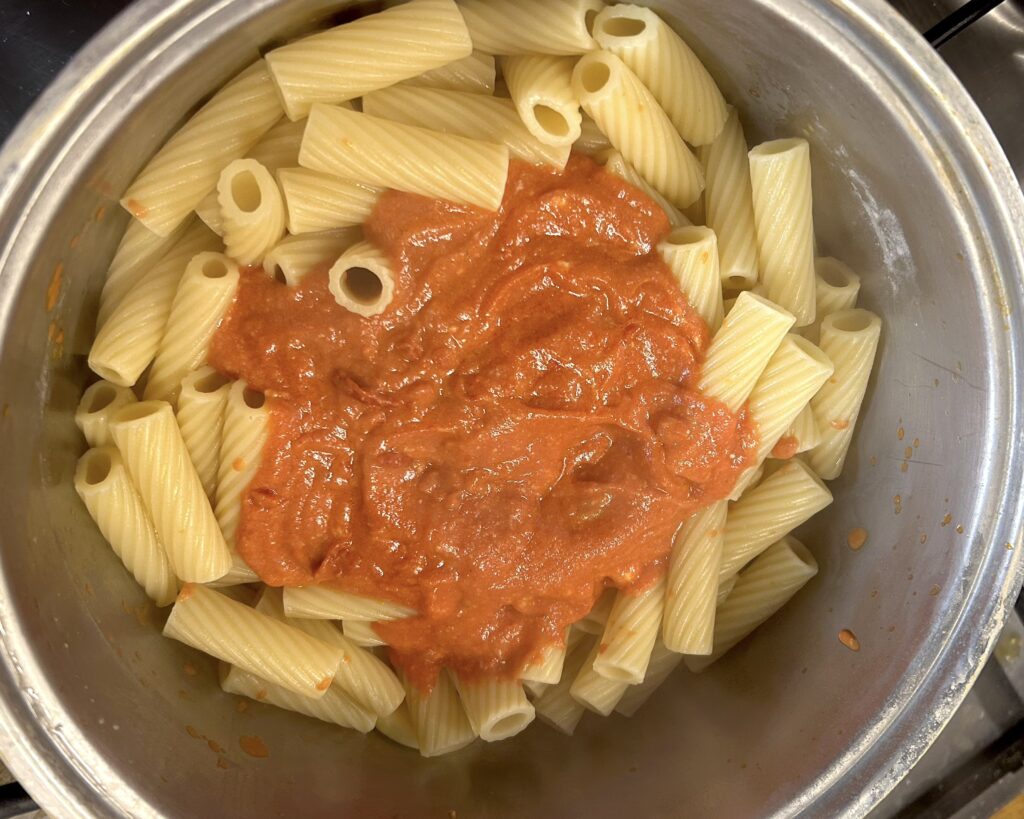 pasta with mix bufala