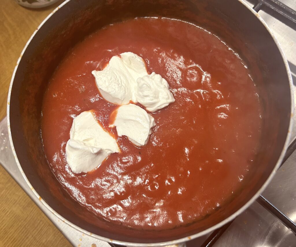 tomato and ricotta di bufala