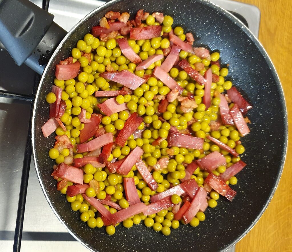 Add the peas