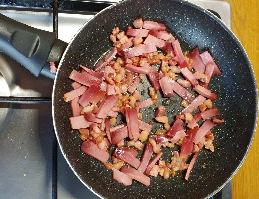 add the speck over the bacon