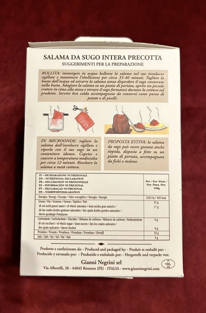 Salama da Sugo instructions