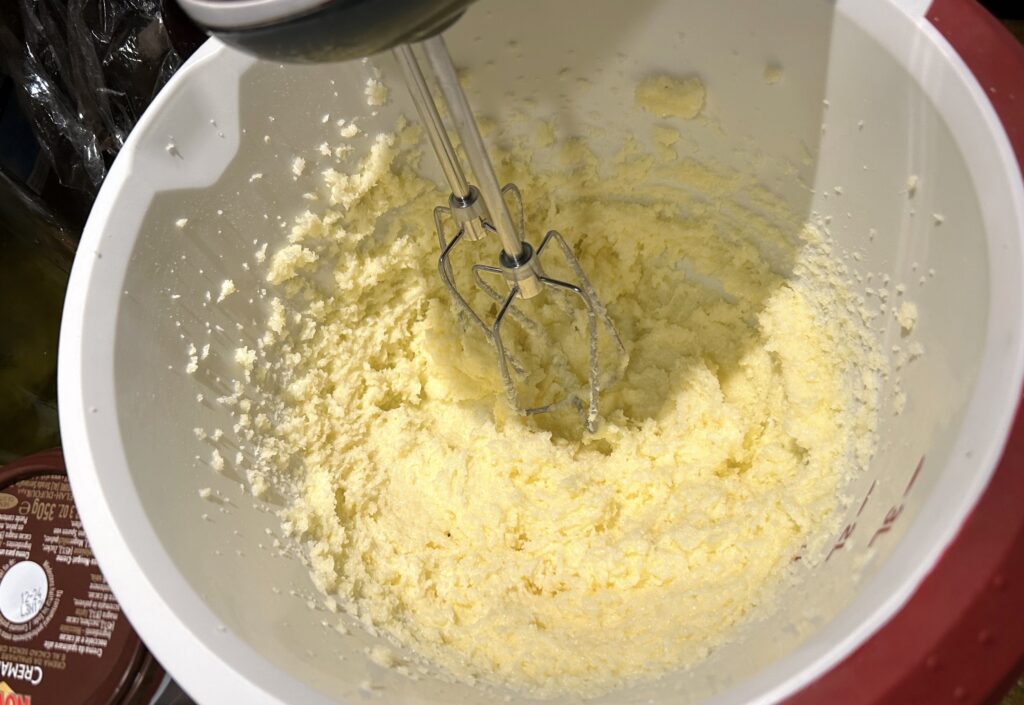 blend the yellows of the eggs with the sugar