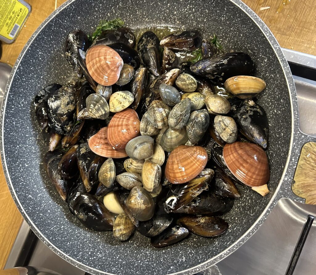 cockles, the venison and mussels