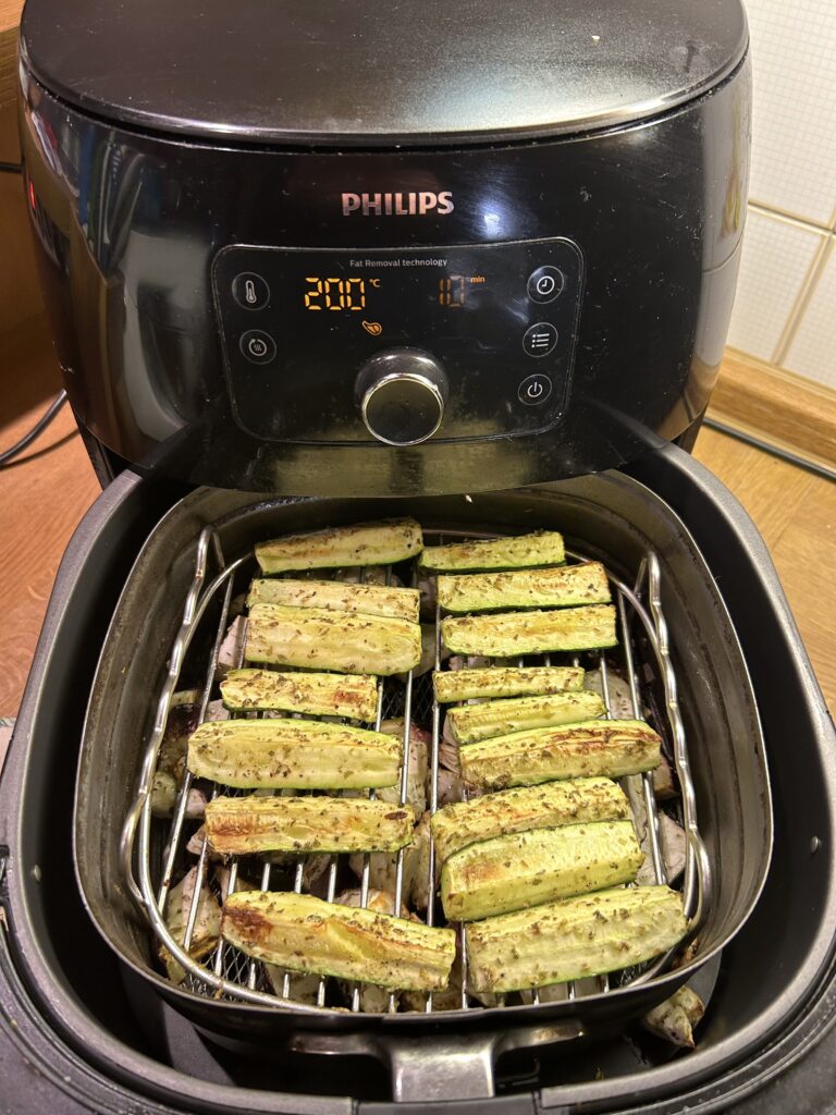 cook aubergine and courgettes for another 10 minutes 