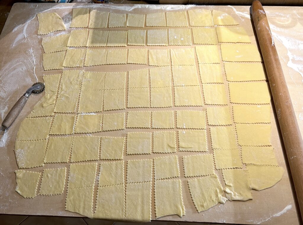 cut small squares