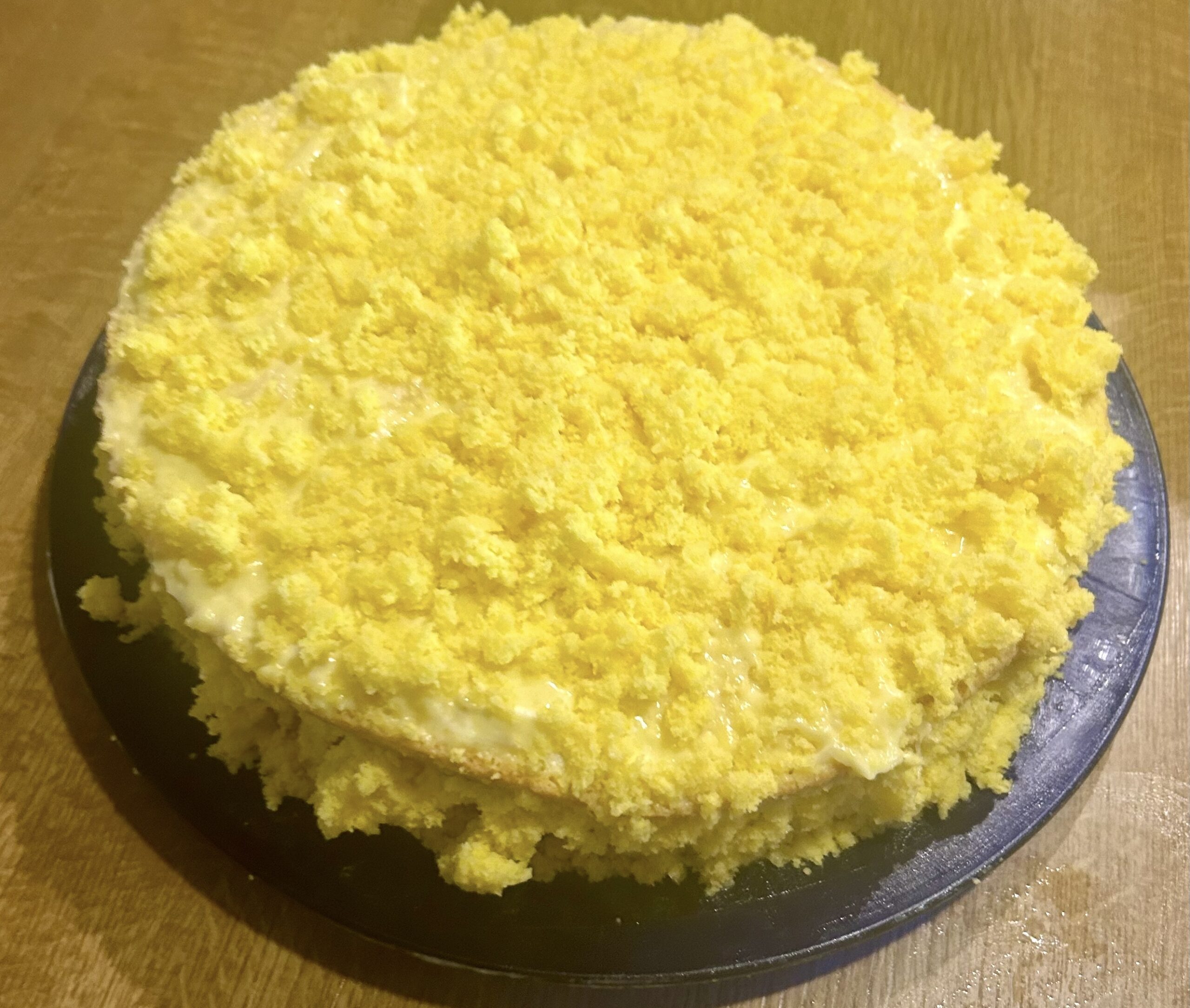 Mimosa cake with pineapple