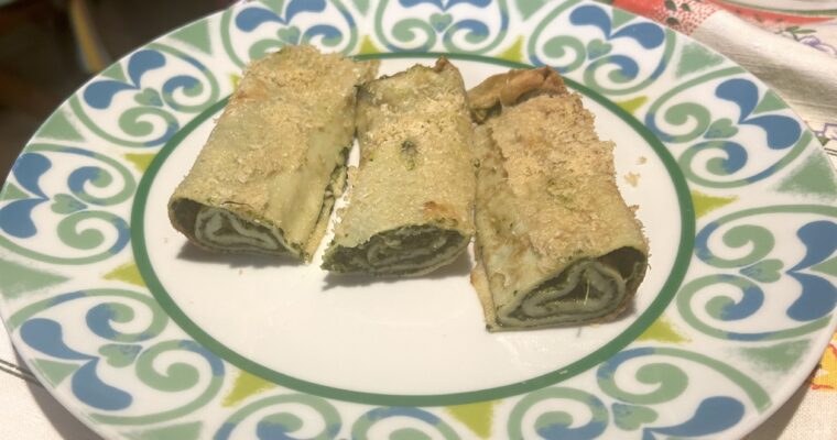 Crepes with spinach