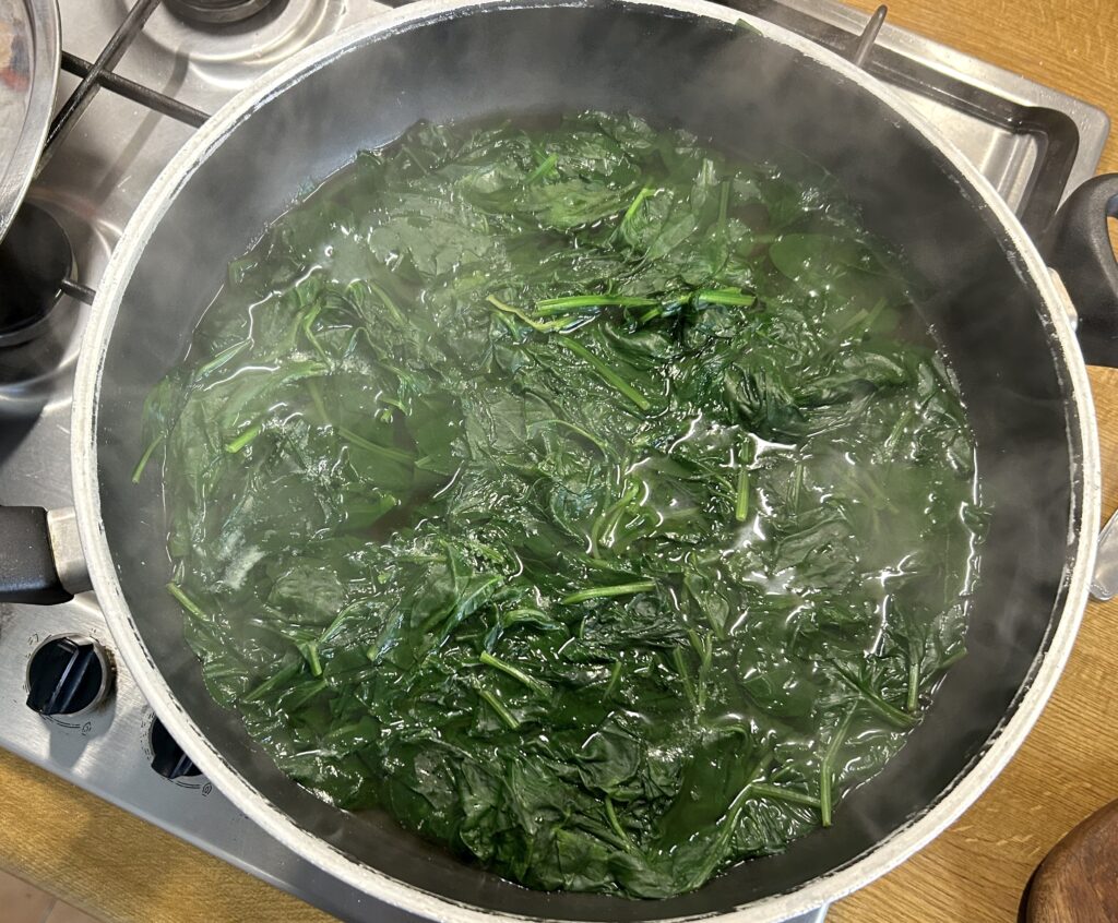 cooked spinach