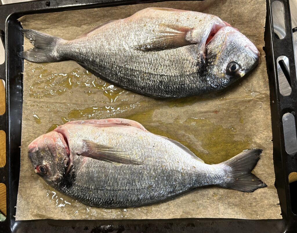 sea ​​bream ready to bake