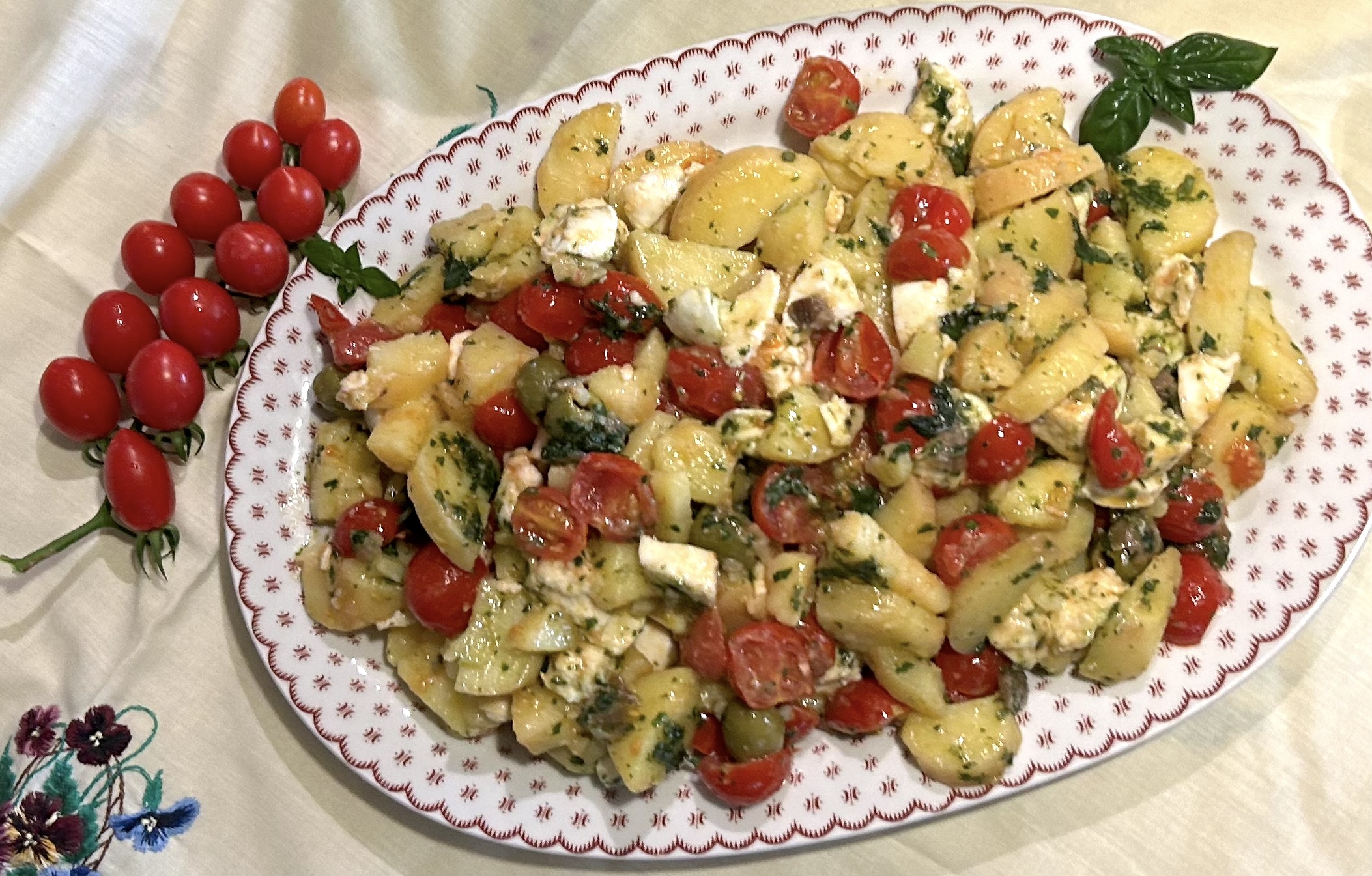 Potatoes salad, bufalo mozzarella and cherry tomatoes