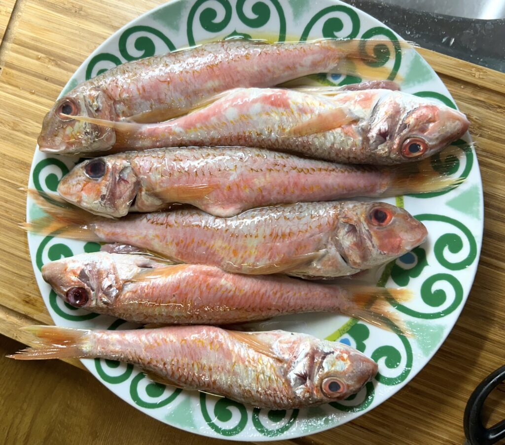 red mullet spread with extra virgin olive oil