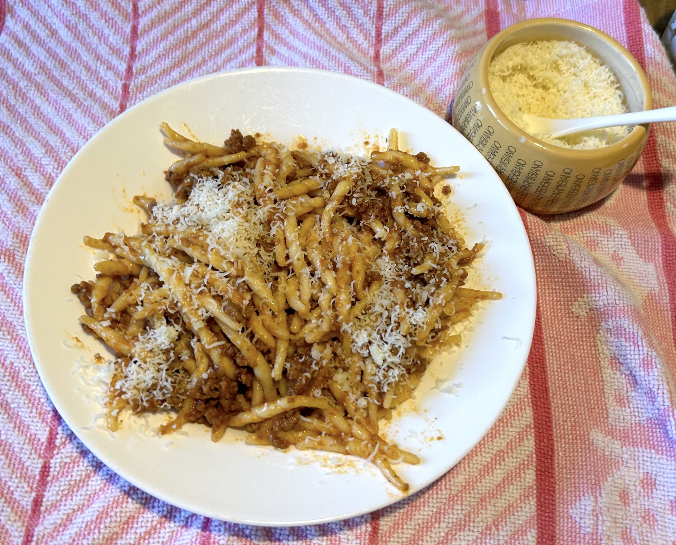 Trofie with Bolognese ragù