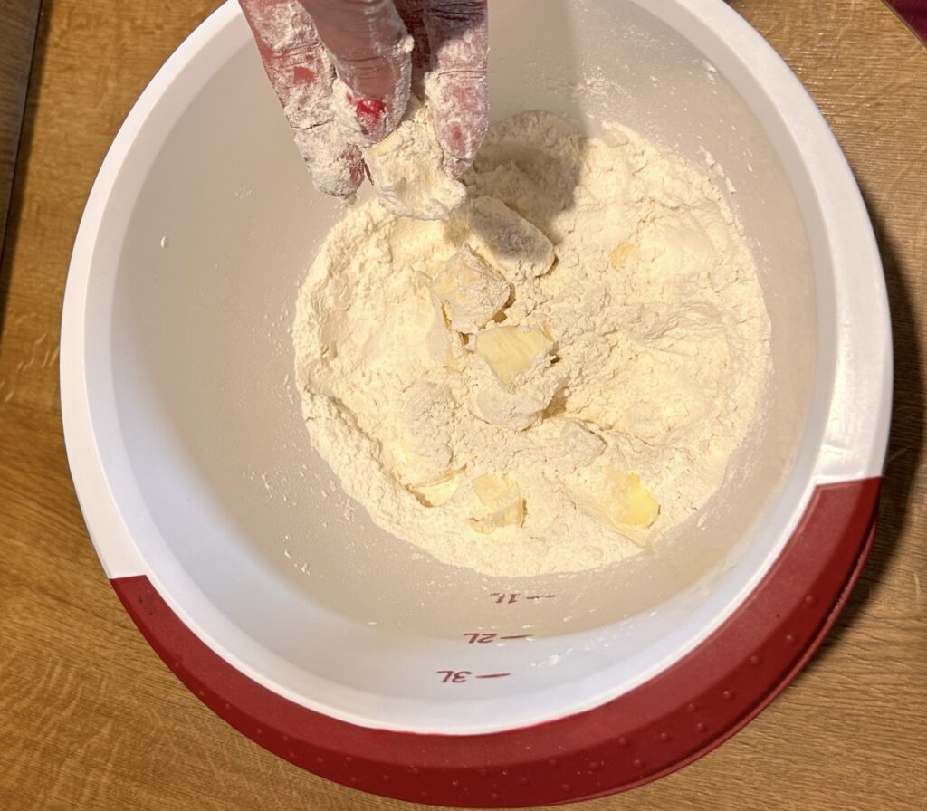 mix flour and butter