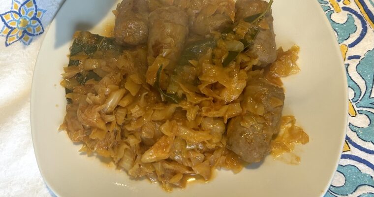 Sausage with cabbage