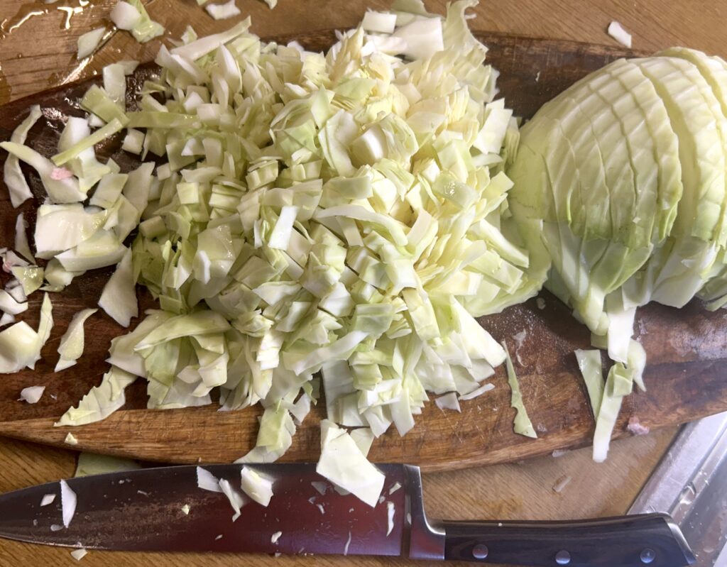 cut the cabbage