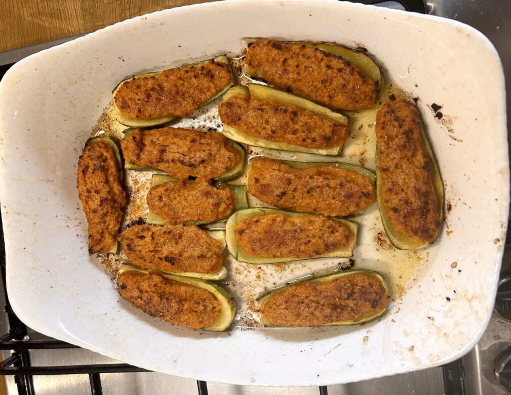 zucchine ripiene cotte