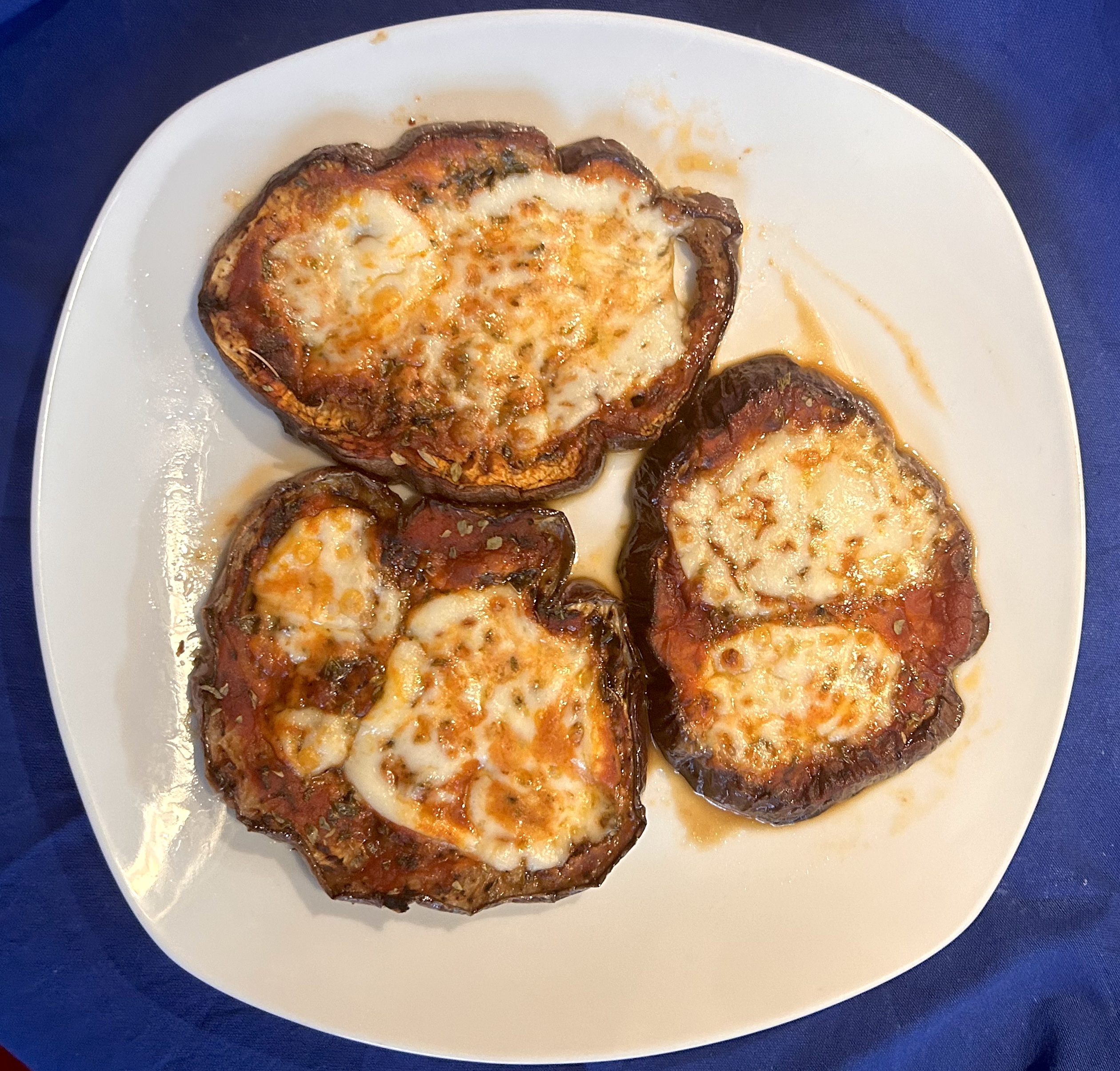 Aubergines style pizzaiolla with buffalo mozzarella